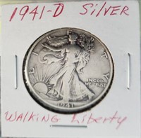1941-D WALKING LIBERTY HALF DOLLAR