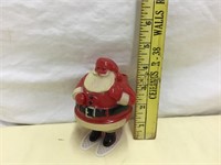 MC Christmas Hard Plastic Santa Claus w Snow Shoes