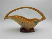 Vtg Roseville Pottery Chartreuse Wincraft Basket