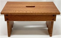 Oak Mission Style Stool