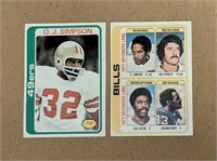 1978 Topps OJ Simpson 49ers & Bills Rushing Leader
