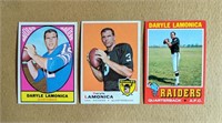 3 Daryle Lamonica Topps Cards 1967 1969 1971