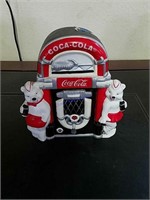 Coke Cookie Jar "Polar Bears with Jukebox"