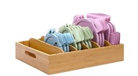 *Bamboo Organizer Tray with Adjustable Dividers*