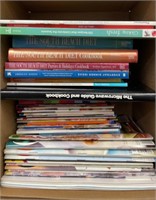 Box of assorted Cookbooks/magazines
