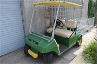 Club Car Golf Cart with Charger. John Deere Green