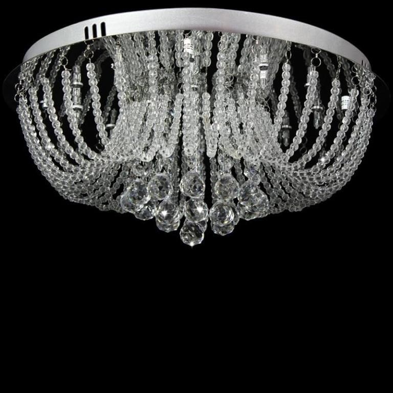 Modern Flush Mount Crystal Chandelier Lighting