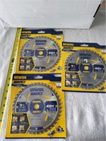 3@7-1/4" Irwin 40T Construction Saw Blade