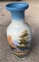 Ceramic Vase Cabin Deer 24”