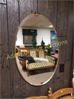 VINTAGE GOLD OVAL WALL MIRROR