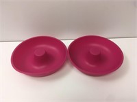 Two Non Stick Silicone Donut Cake Pans