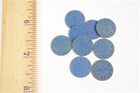 9 OPA Blue Point Coins