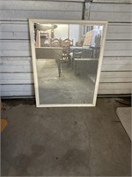 42+33in. Mirror with white frame