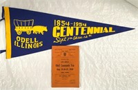 Vintage Odell Illinois Fair Book & Pennant