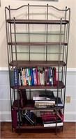 Metal & wood bookshelf And books!