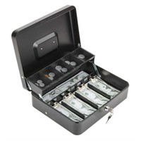 11.8L x 9.5W x 3.5H WeluvFit Metal Cash Box with T