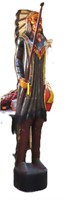 80" Carved Wood Drug Store Indian, Outstanding!