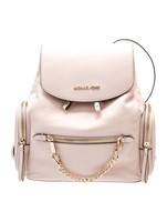 Michael Kors Pink Leather Chain-link Backpack