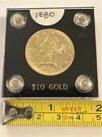 1880 $10 gold coin