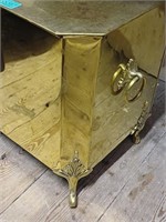 Edwardian Brass Fireside Box