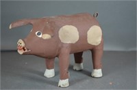 Carved Wooden Pig