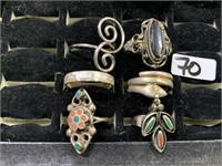 COSTUME JEWELRY-6 RINGS