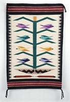 Bertha Tsosie Navajo Bird Tree Weaving
