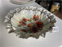 Large German hand Painted Serving Bowl (Con2)