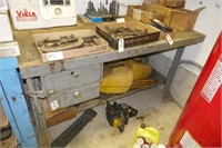 Metal Work Bench With 2 Drawers