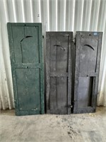 3pc Vintage Wood Shutters