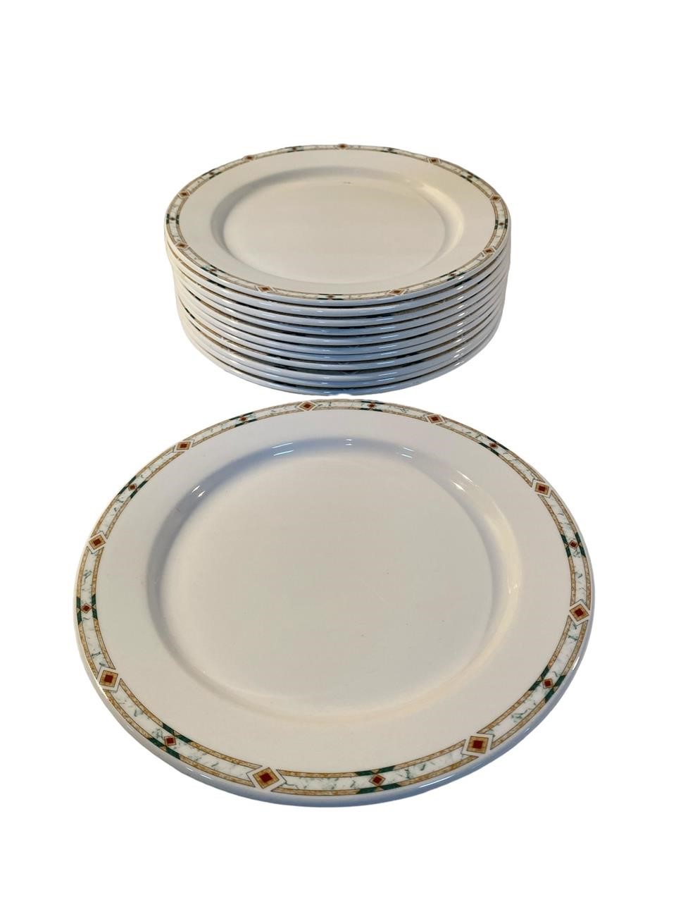 Set (12) Steelite Int. Albalite 12in dinner plates