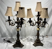 Pair of Electric Candelabra Table Lamps