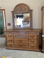 DRESSER W/ MIRROR 9 DRAWER 66" W