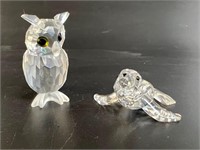 TWO SWAROVSKI CRYSTAL FIGURINES