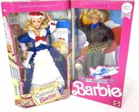 (2) NIB Mattel Colonial Barbie & Air Force Barbie