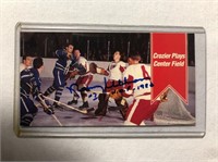 Norm Ullman Autographed Tall Boy Hockey Card