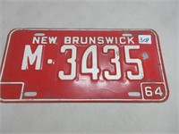 1964 NB LICENSE PLATE