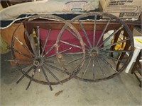 Pair of Amish Buggy Wheels as is