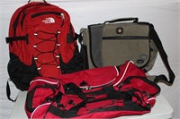 Northface backpack and large lot of bags