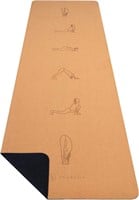 SNAKUGA 4MM Cork Yoga Mat