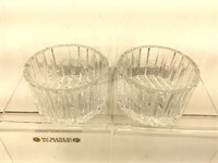 Pair of vintage French Crystal champagne/wine