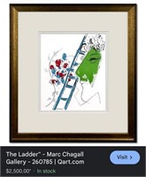 K - MARC CHAGALL FRAMED ART 17X16" (L80)