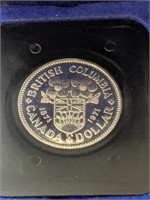 1971 Canada British Columbia Dollar Coin