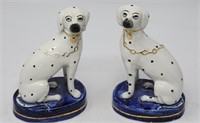 Pair Staffordshire Dogs  5.5" tall