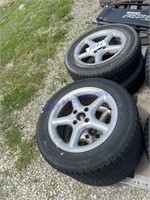 195/60R15 tires & rims, bid X4