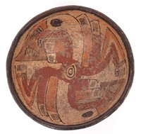 Costa Rican Polychrome Pottery Plate