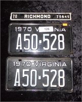 Vintage 1970 Virginia Tags