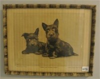 Antique Framed Dog Prints