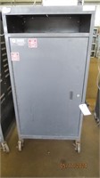 Metal Cabinet on wheels with Key