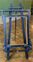 Black Lacquer Easel & Frame Mother of Pearl Inlay